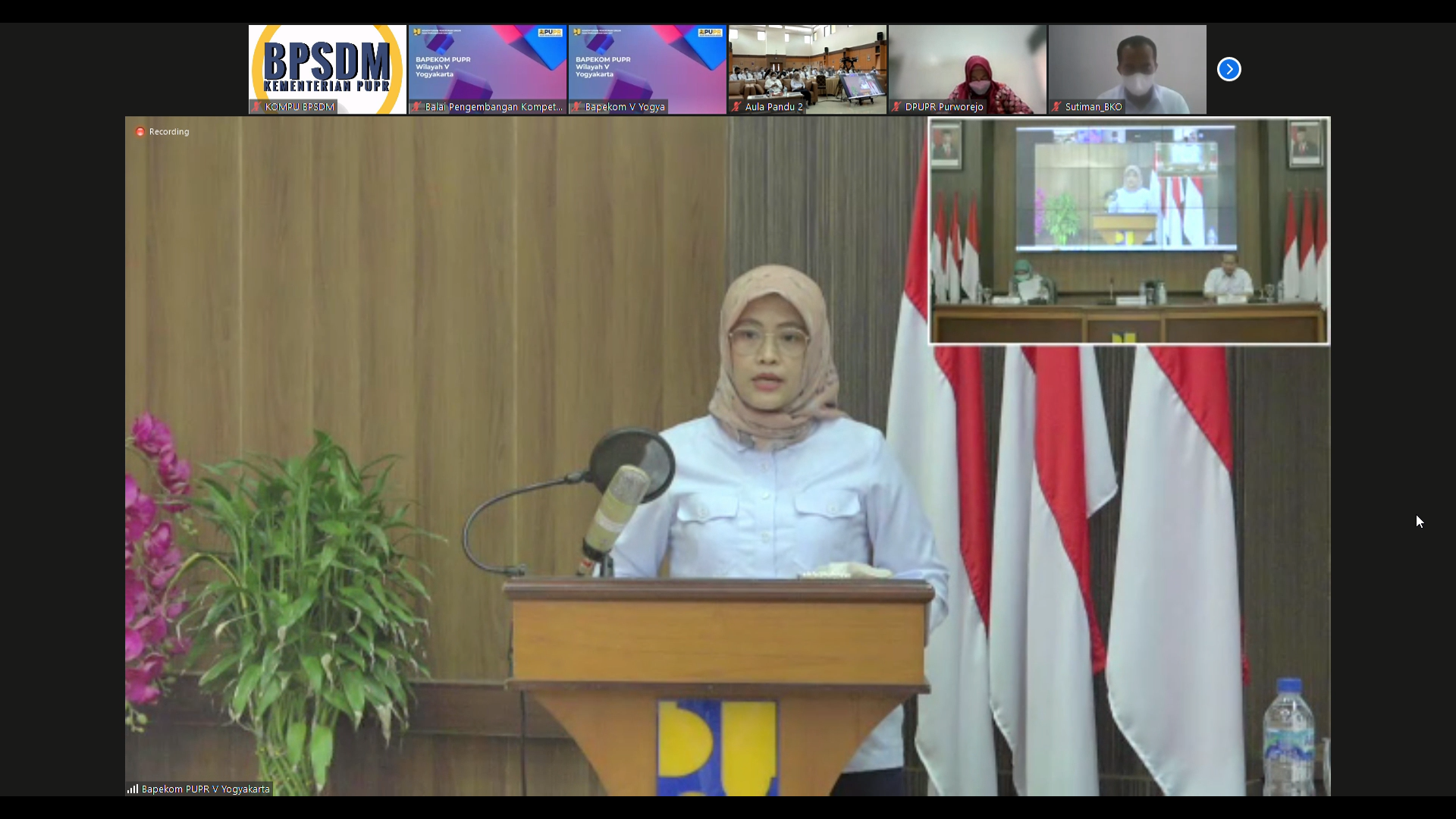 Sambutan penutup Koordinator Bidang Tugas Pelatihan Kepemimpinan dan Fungsional