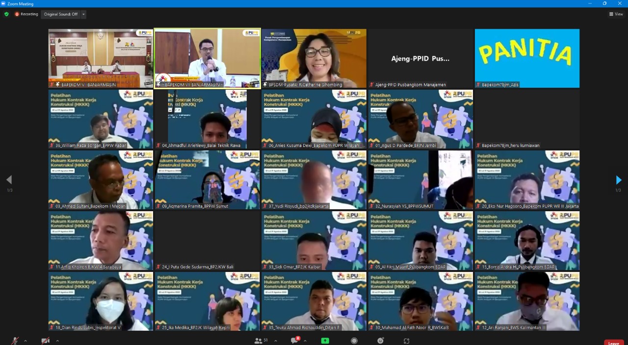 Pembukaan Pelatihan Hukum Kontrak Kerja Konstruksi (HKKK) 