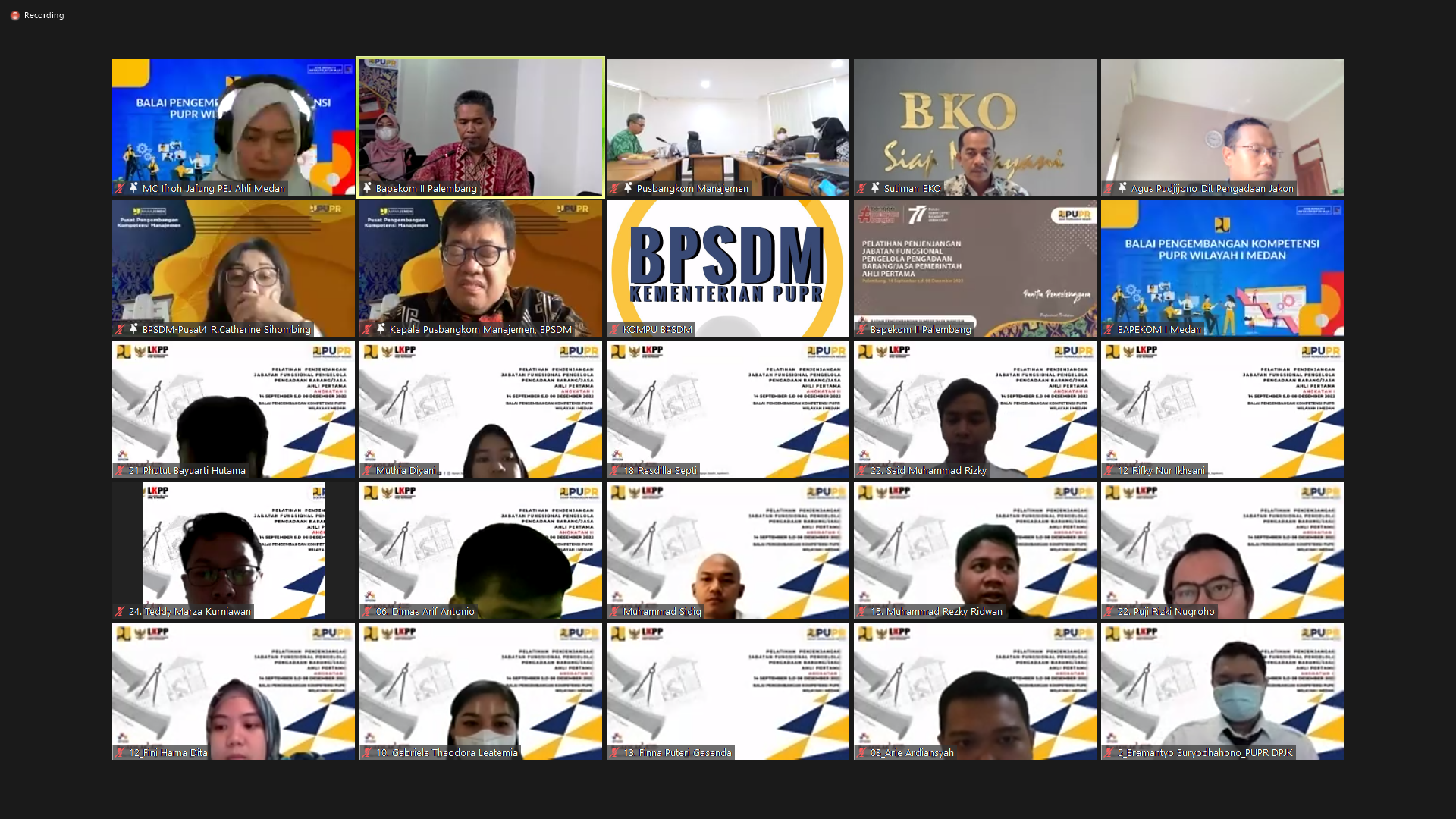 Peserta pelatihan