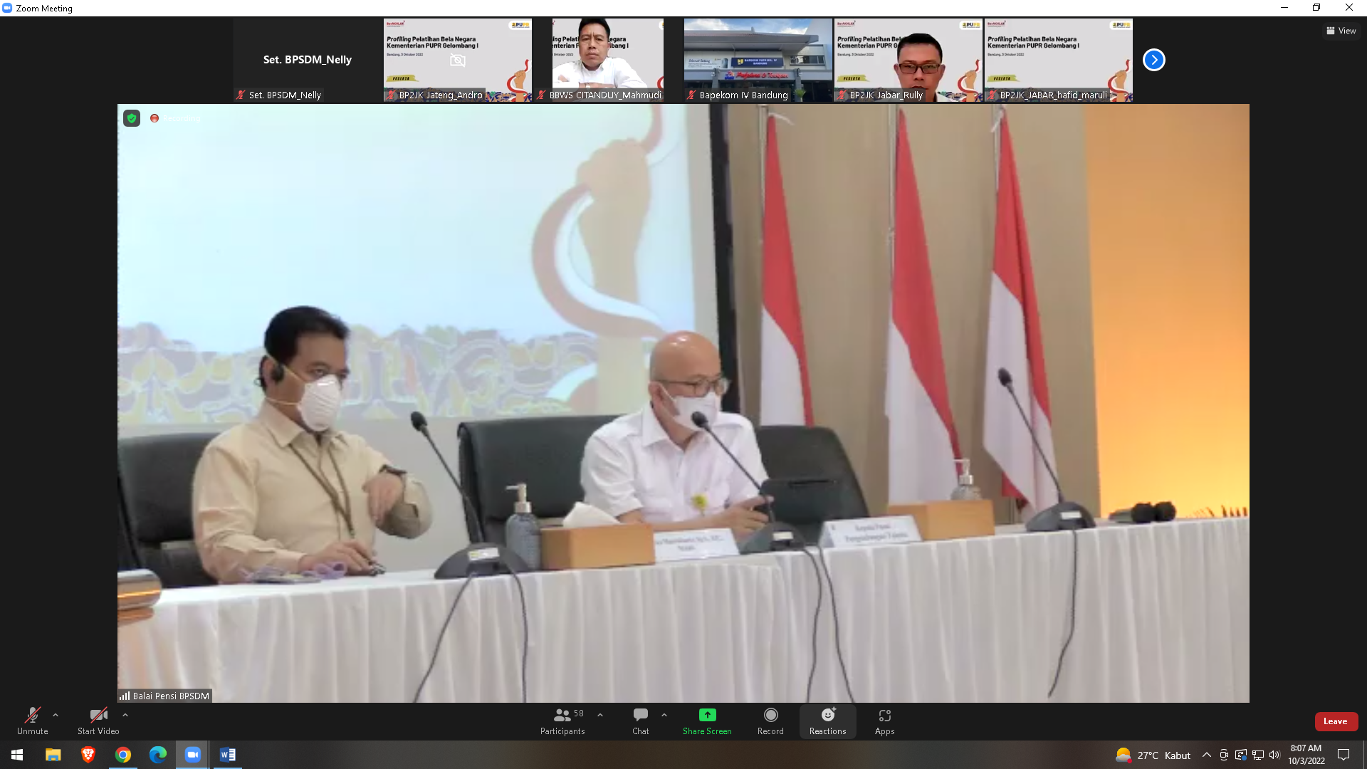 Sambutan Pembuka Kepala Pusat Pengembangan Talenta Rudy RE