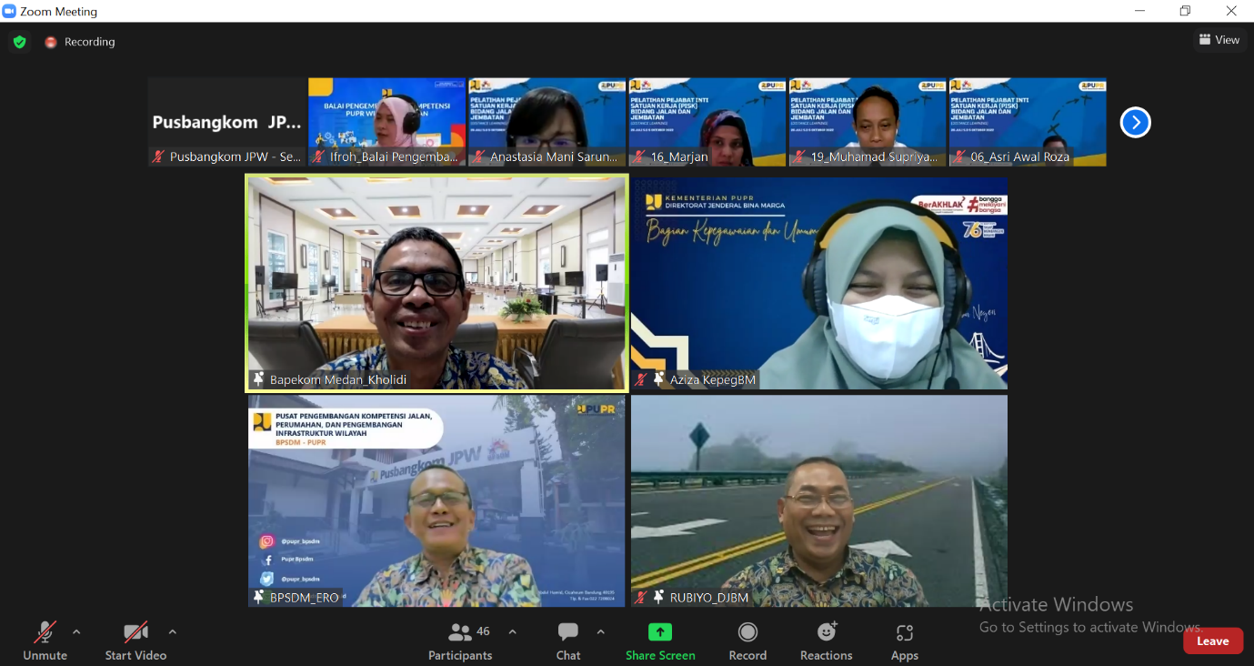 Sambutan Penutup Kepala Pusat Pengembangan Kompetensi Jalan