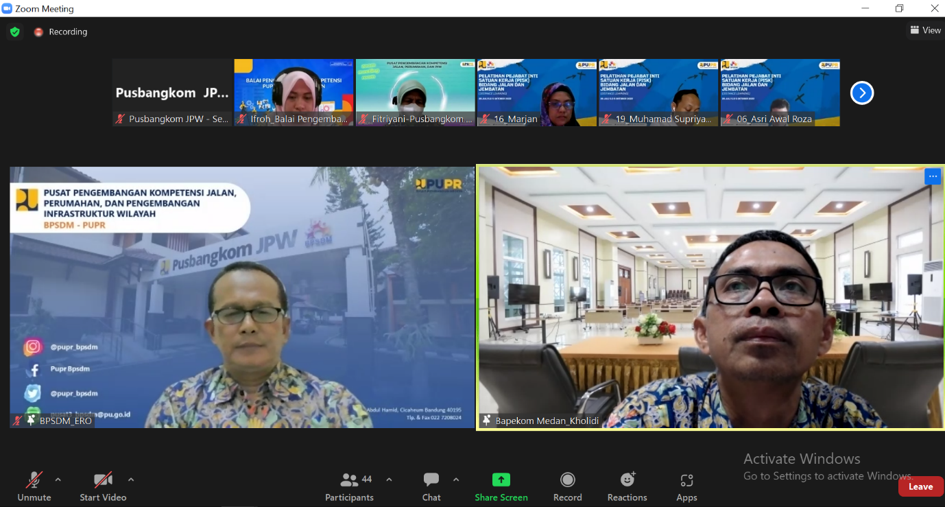  dan PIW yang diwakili oleh Kepala Bidang Manajemen Sistem dan Pelaksanaan Pengembangan Kompetensi Ero