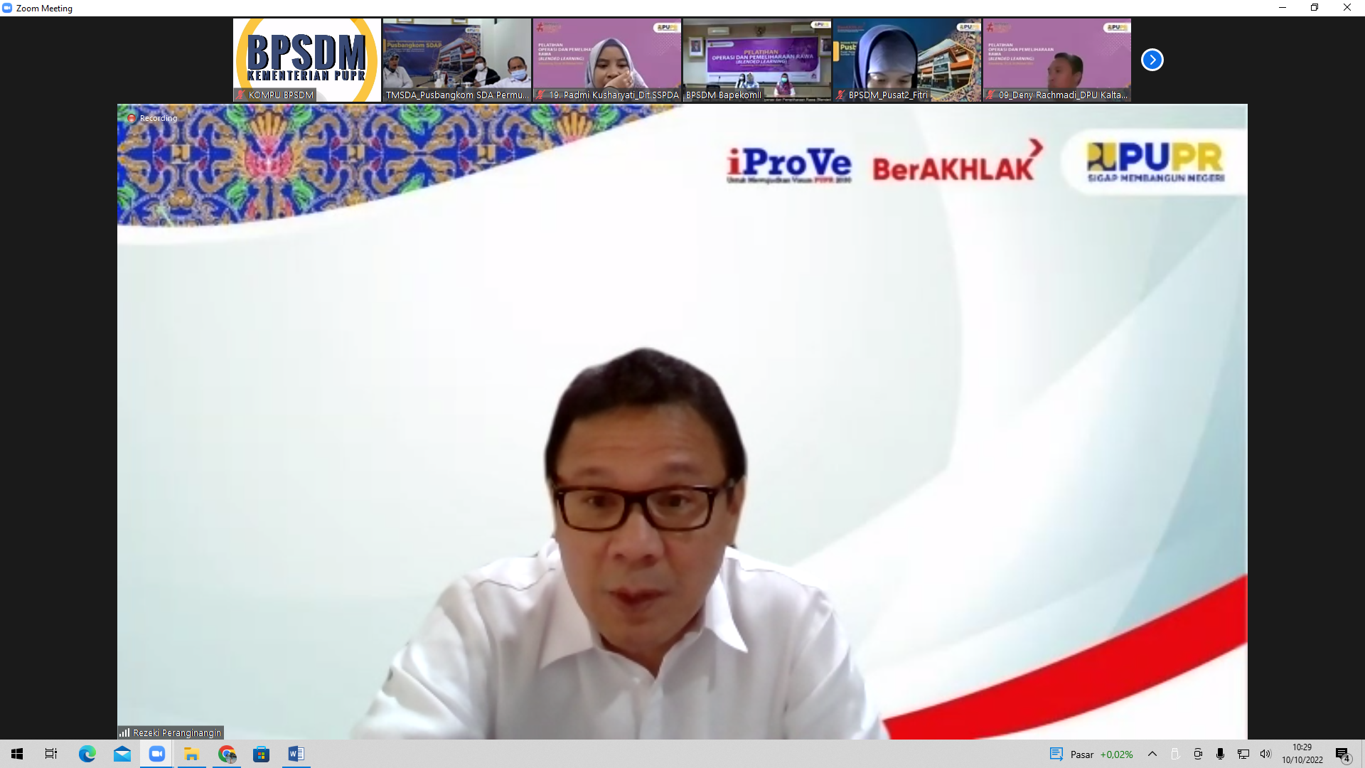Sambutan Pembuka Rezeki Peranginangin Kepala Pusat Pengembangan Kompetensi Jalan