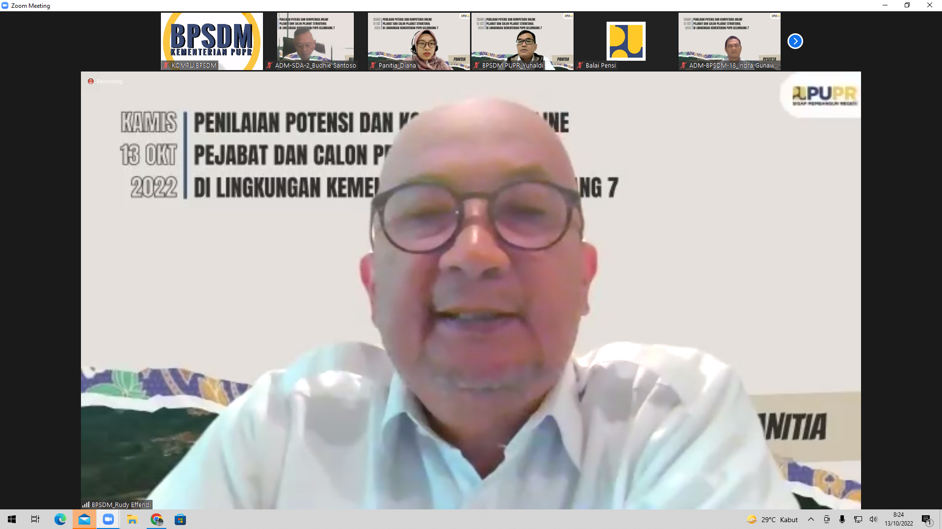 Sambutan Pembuka Kepala Pusat Pengembangan Talenta Rudy Ridwan Effendi