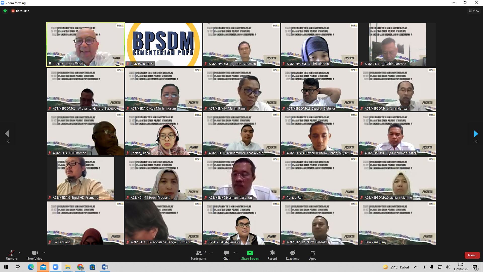 Peserta pelatihan