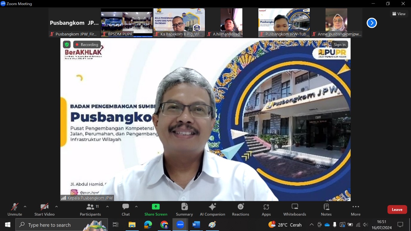 Sambutan Kepala Pusbangkom JPIW
