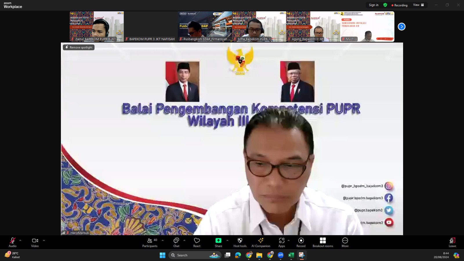 Plt Kepala Balai III Jakarta Haris Marzuki Susila