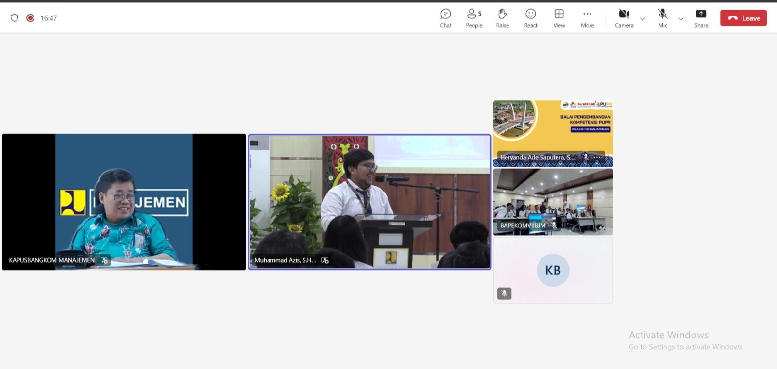 Moeh Adam Kepala Pusat Pusbangkom Manajemen