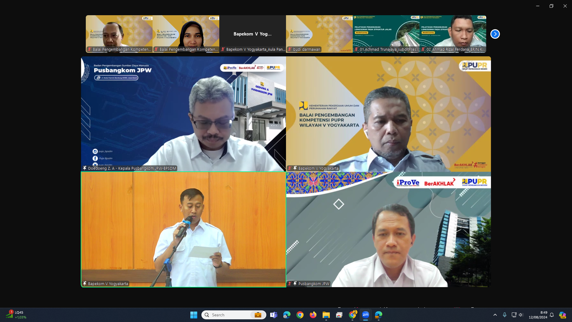 Kepala Balai Pengembangan Kompetensi PUPR Wilayah V Yogyakarta Muhammad Nizar