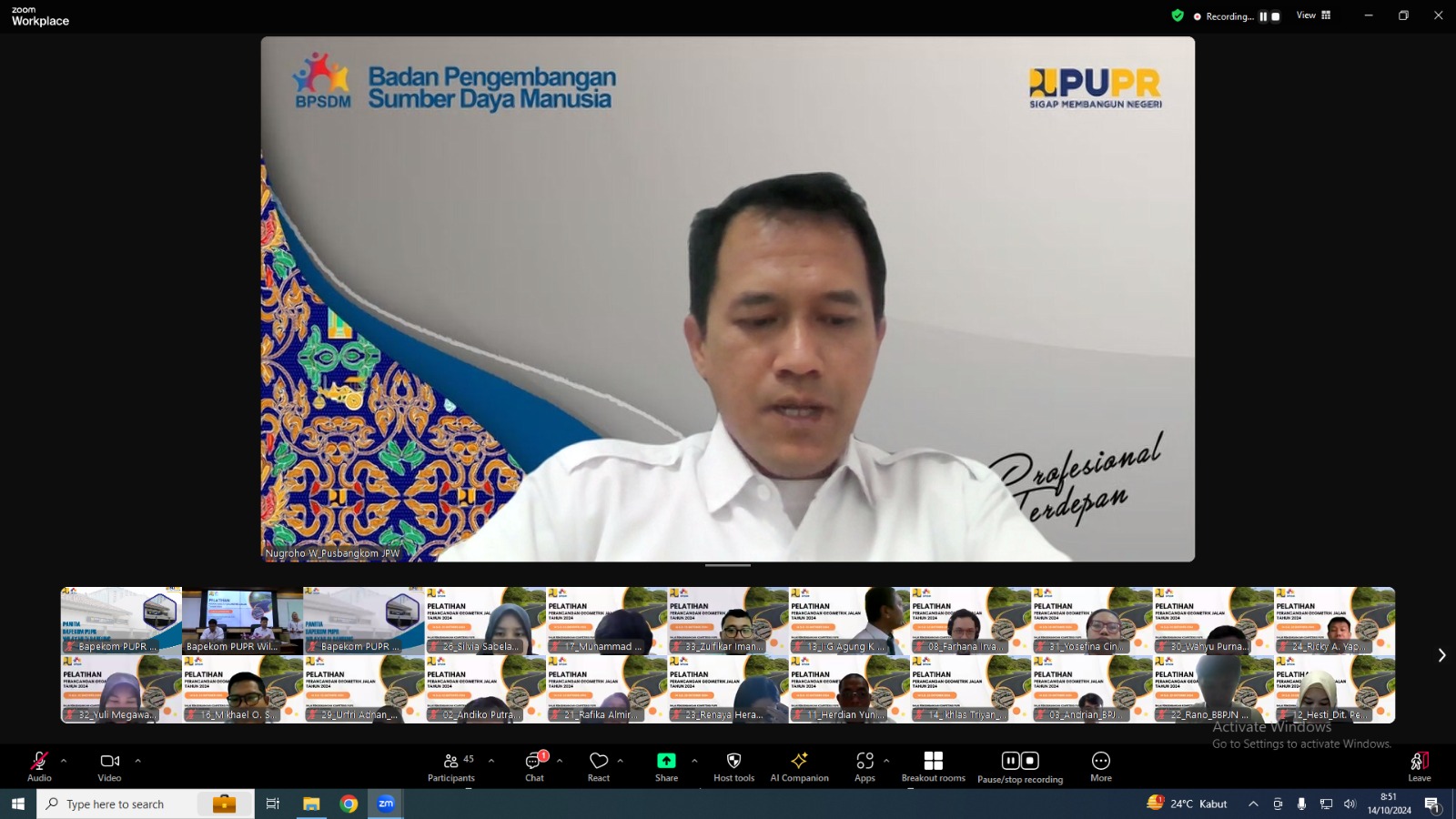 Pelatihan Perancangan Geometrik Jalan