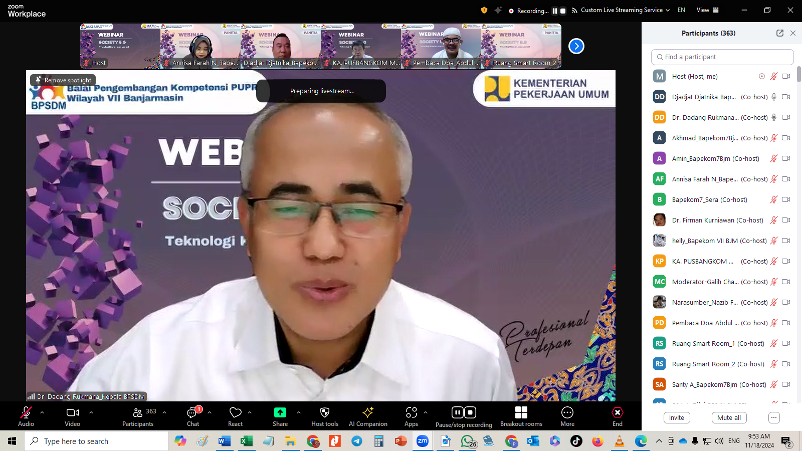 Webinar Society 5.0 (Teknologi Kawan atau Lawan)