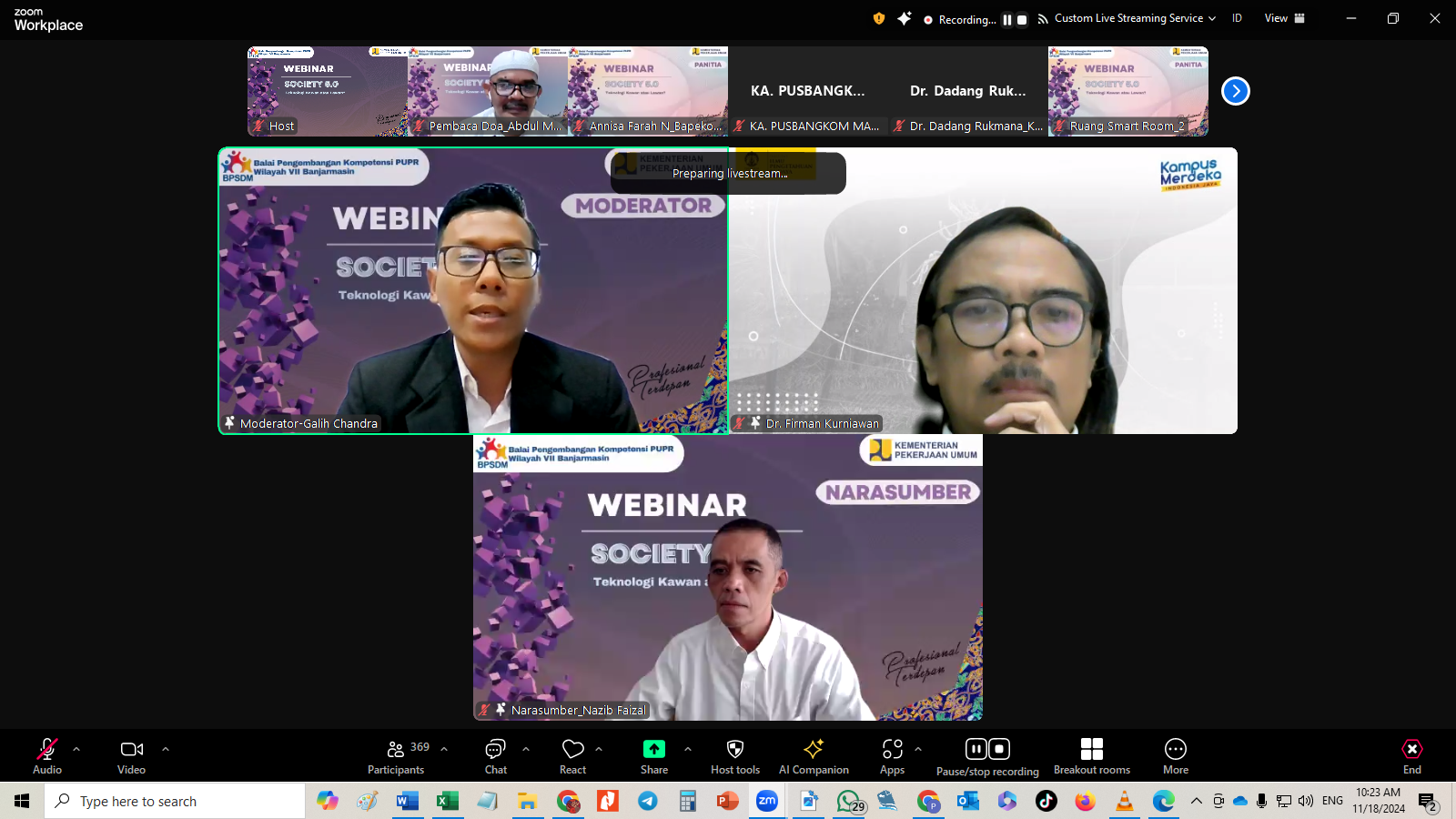 Webinar Society 5.0 (Teknologi Kawan atau Lawan)