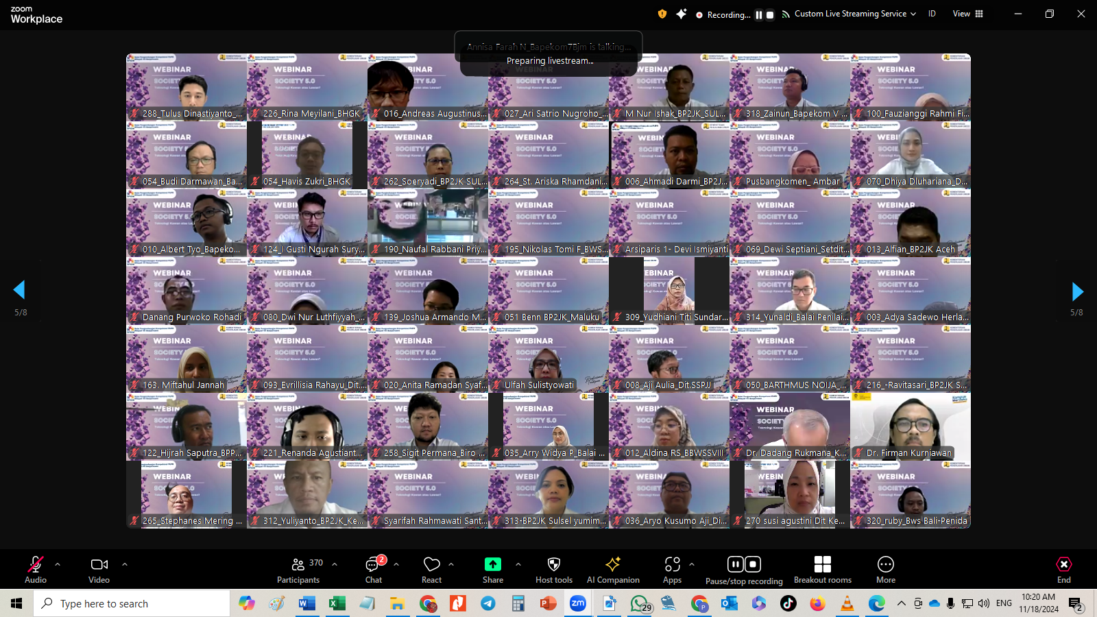 Webinar Society 5.0 (Teknologi Kawan atau Lawan)