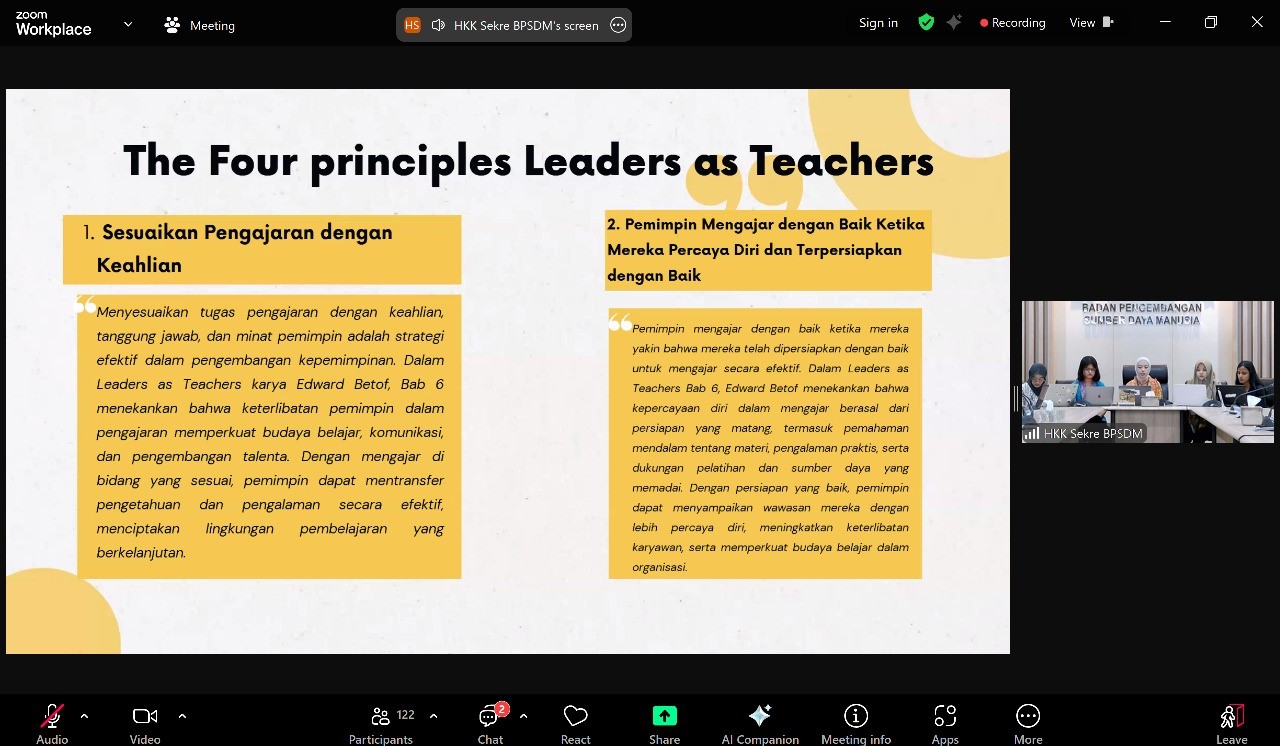 Pemaran Materi Leaders As Teachers