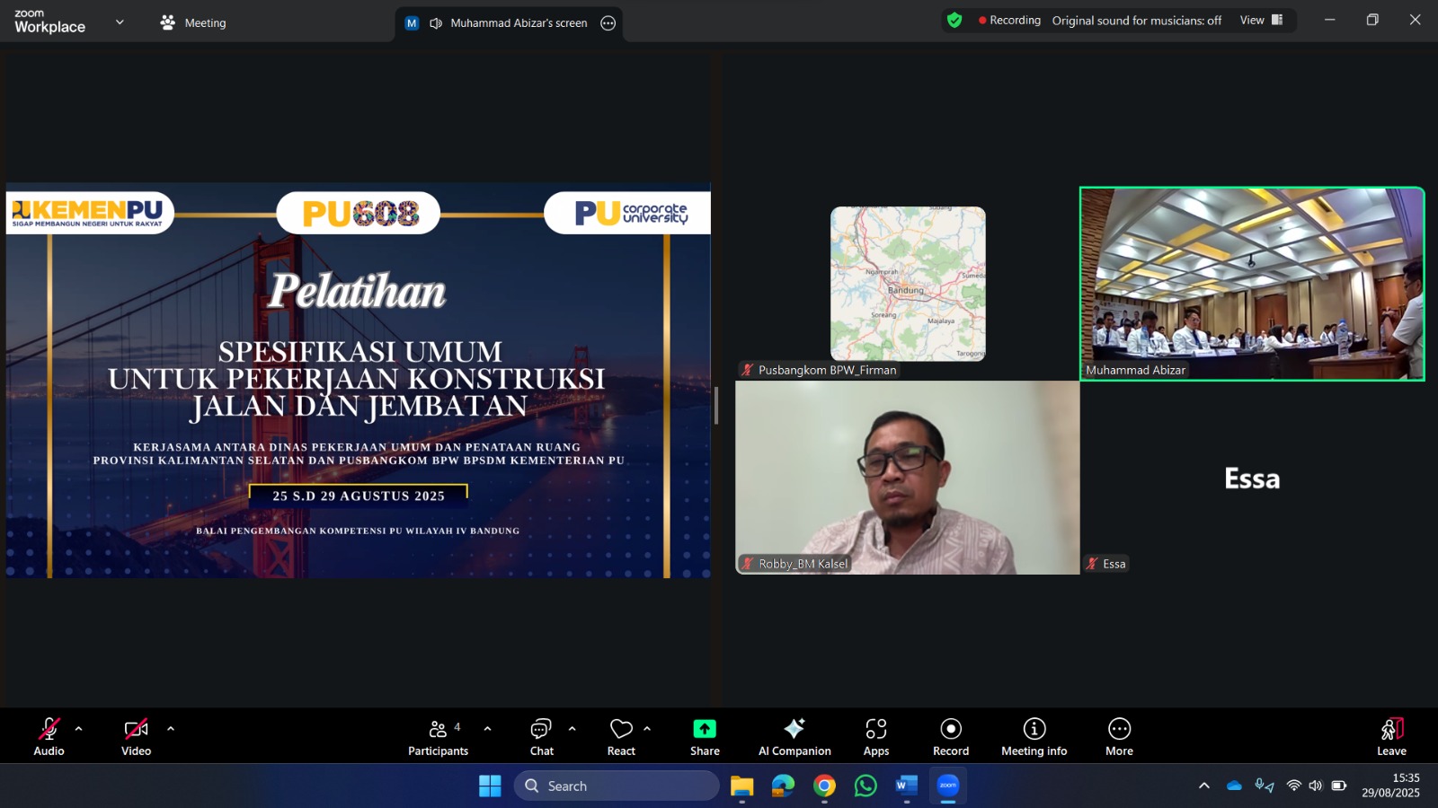  Pelatihan Spesifikasi Umum untuk Pekerjaan Konstruksi Jalan dan Jembatan