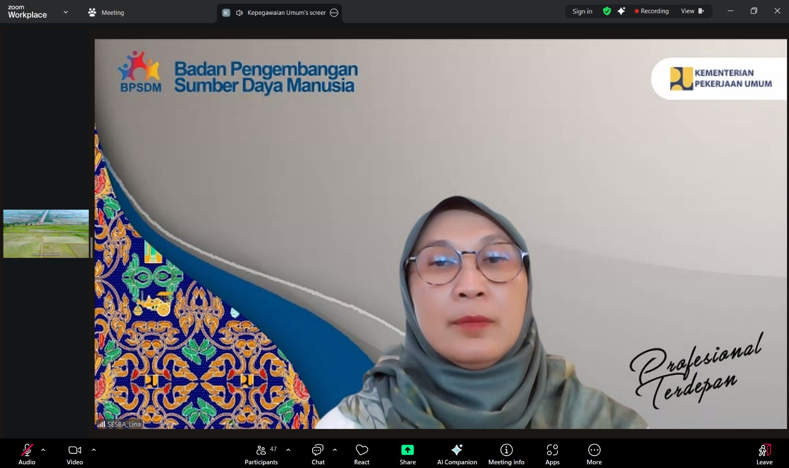 Sambutan Sekretaris BPSDM