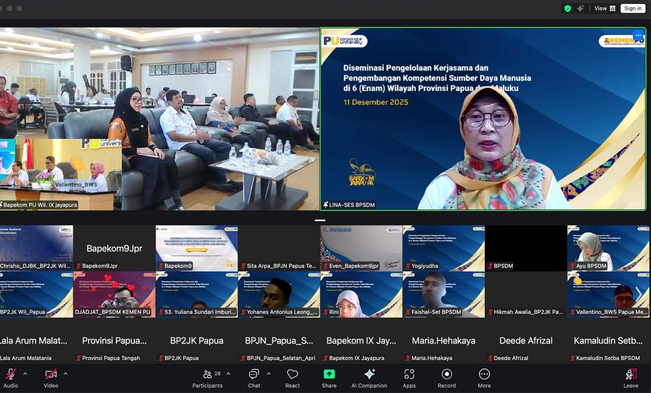 Sambutan Sekretaris Badan Pengembangan Sumber Daya Manusia